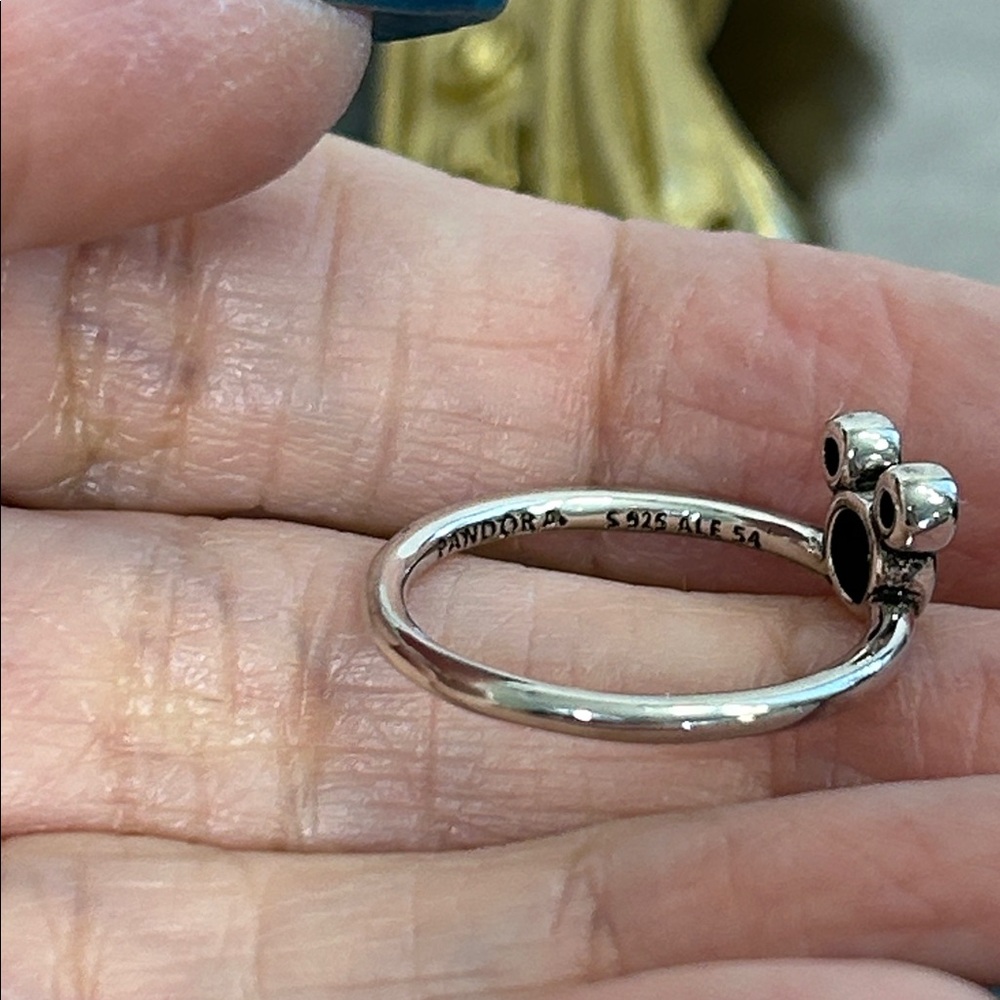 Pandora 925 Silver Mickey Mouse Disney Ring - Picture 2 of 6